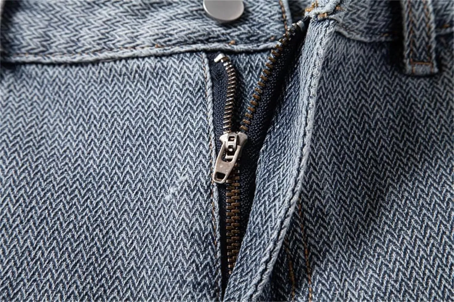 Mens Fashion Mid Thigh Fold Hem Cutoff Casual Jean Shorts, Relaxed Fit Stretch Straight-Leg Loose Wide Leg Denim Shorts