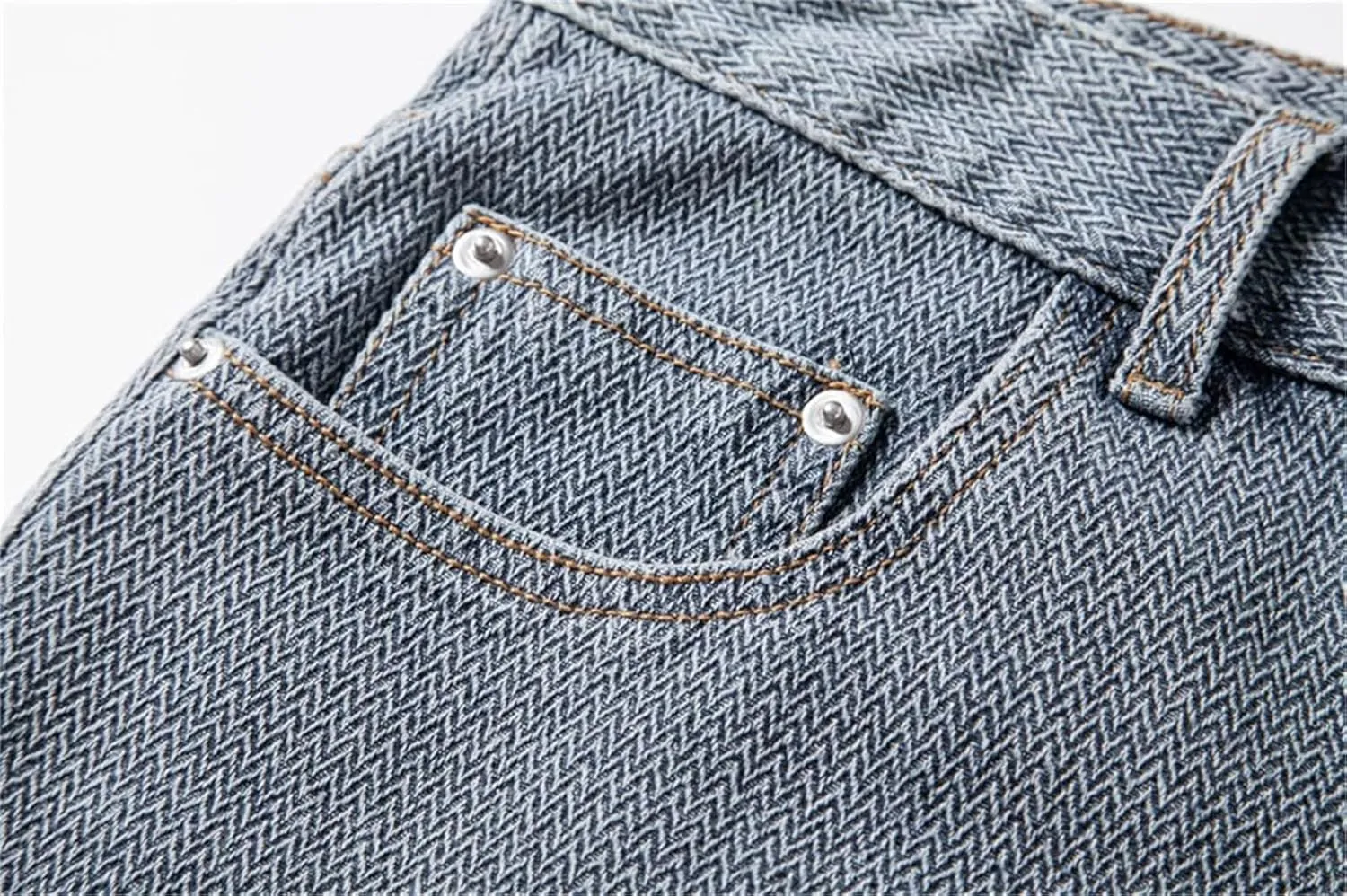 Mens Fashion Mid Thigh Fold Hem Cutoff Casual Jean Shorts, Relaxed Fit Stretch Straight-Leg Loose Wide Leg Denim Shorts