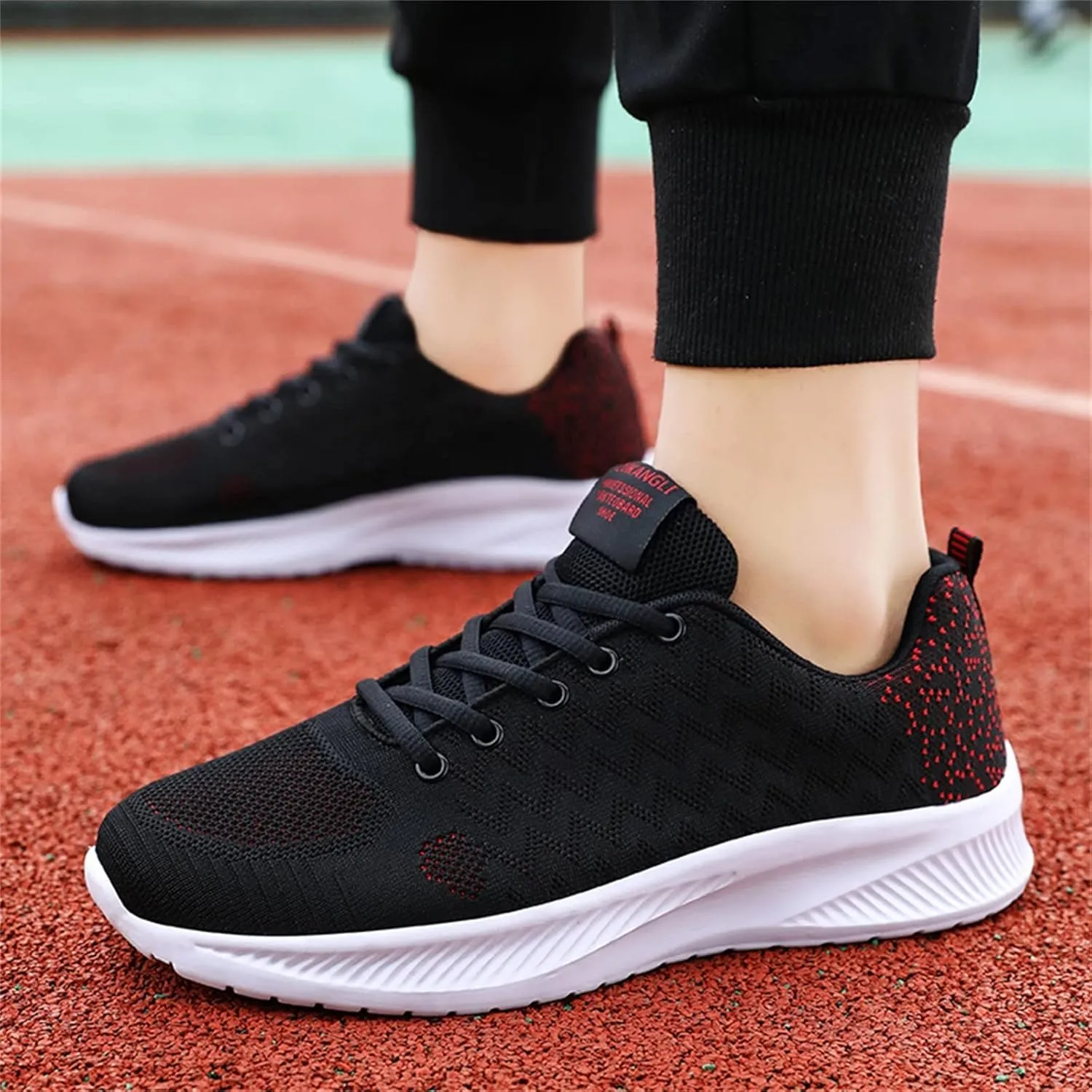 Mens Loafers & Slip-Ons Fashion Four Seasons Men Mesh Breathable Lace Up Flat Lightweight Comfortable Casual