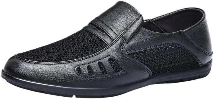 Men's Luxury Loafer Slip-On Shoes Party Dancing Shoes Wedding Shoes Mens Round Toe Non-Slip Lug Sole Business Work Office Dress Shoes Summer Breathable Walking Casual Shoes