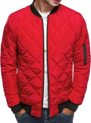 Men'S Puffer Down Jackets Lightweight Warm Coat Solid Color Thick Winter Outwear With Pockets For Travel Ski S-3XL