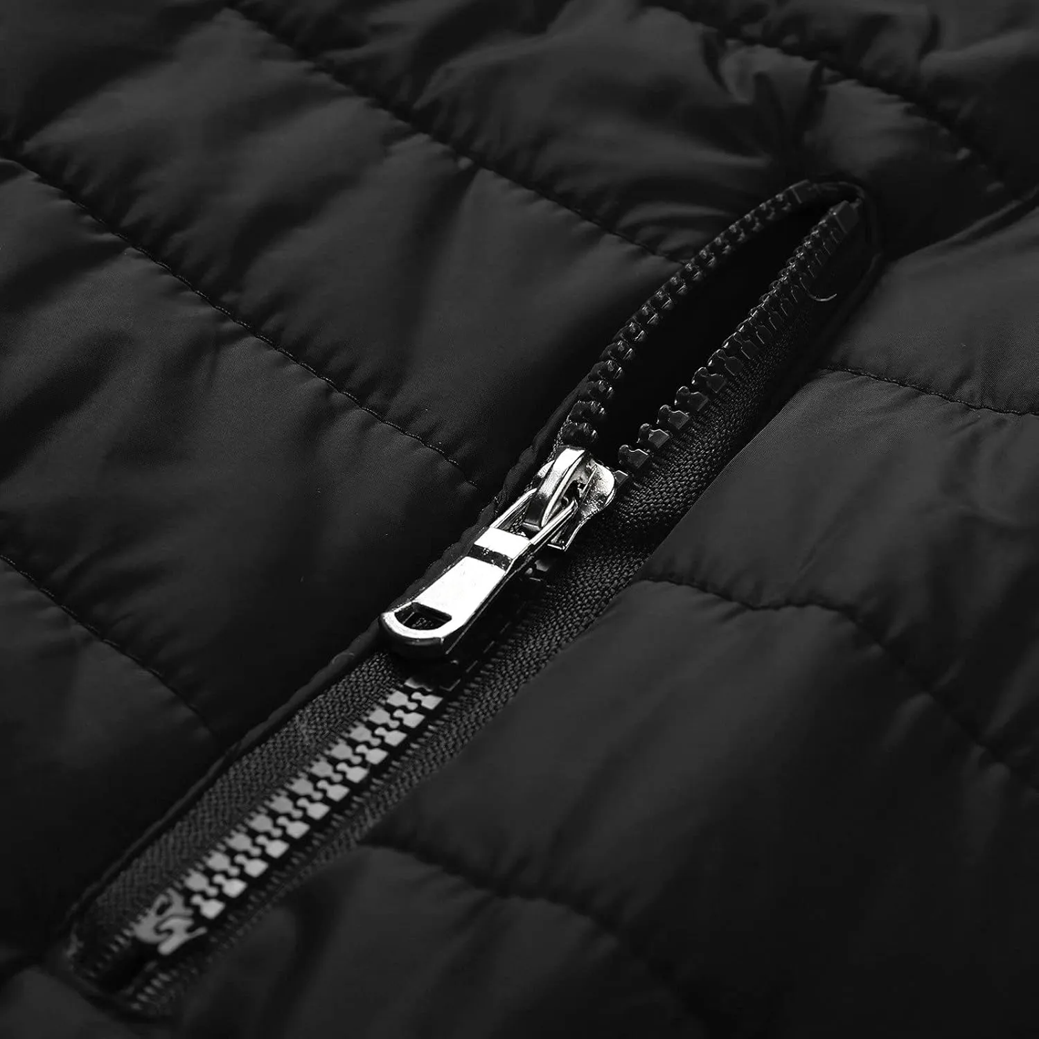 Men'S Puffer Down Jackets Lightweight Warm Coat Solid Color Thick Winter Outwear With Pockets For Travel Ski S-3XL