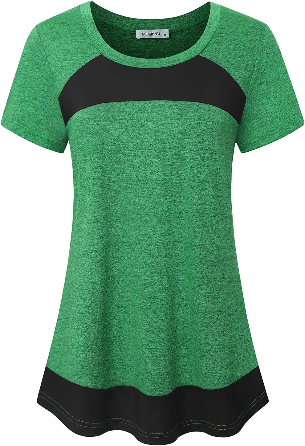 MOQIVGI Womens Short Sleeve Workout Tops Casual Summer Running Yoga Exercise Fitness Shirts Activewear