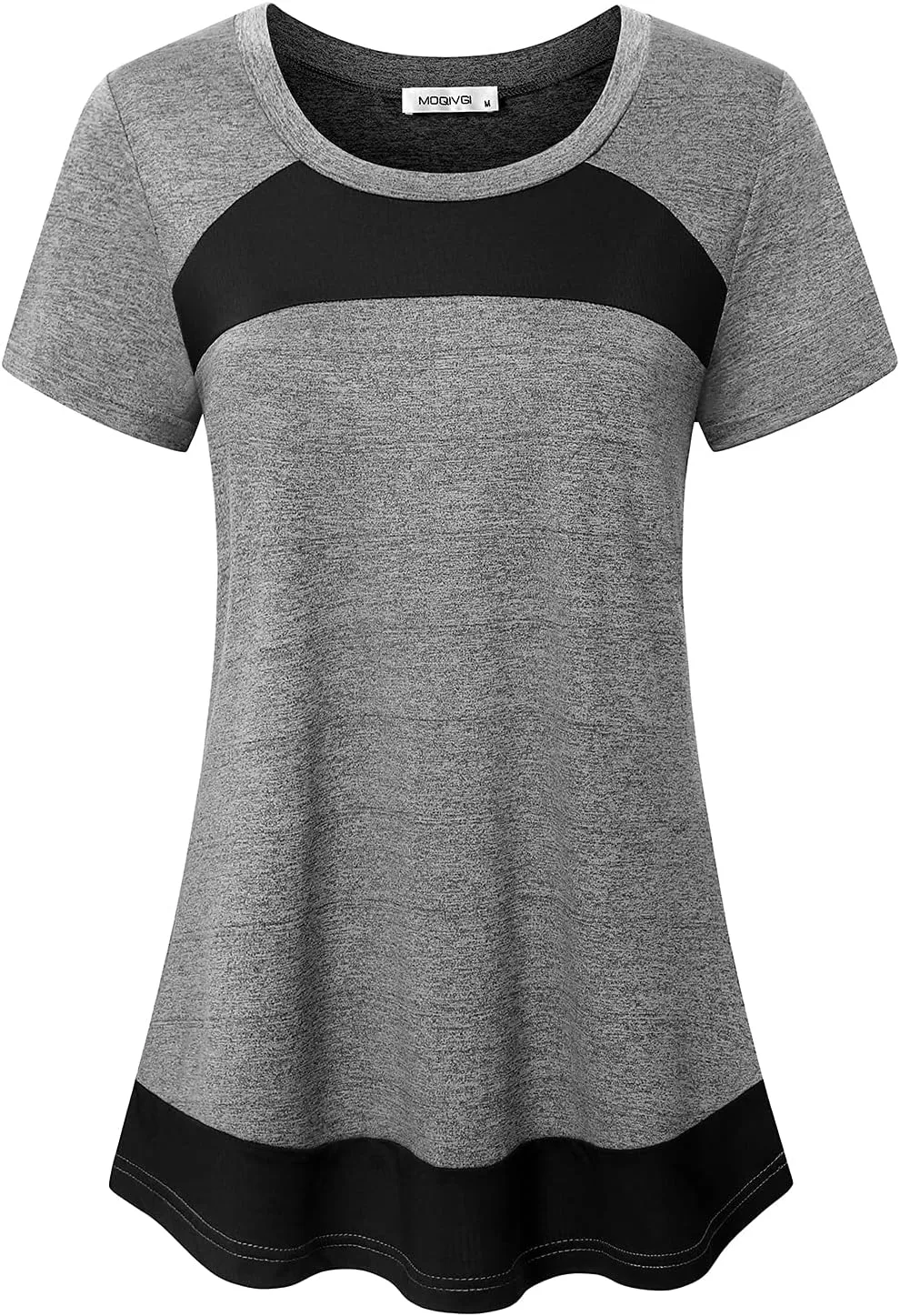MOQIVGI Womens Short Sleeve Workout Tops Casual Summer Running Yoga Exercise Fitness Shirts Activewear