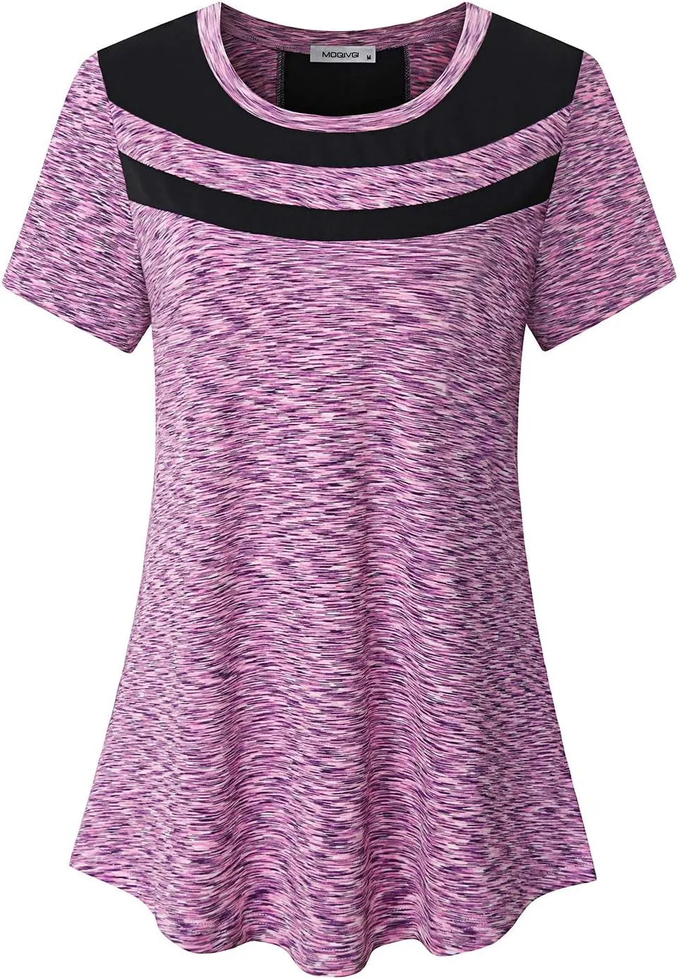 MOQIVGI Womens Short Sleeve Workout Tops Casual Wear Running Yoga Exercise Fitness Shirts Activewear