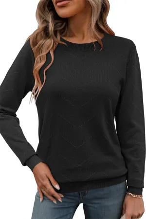 Newshows Womens 2024 Fall Long Sleeve Sweaters Tops Fashion Business Casual Outfits Crew Dressy Knit Shirts Pullover Blouse