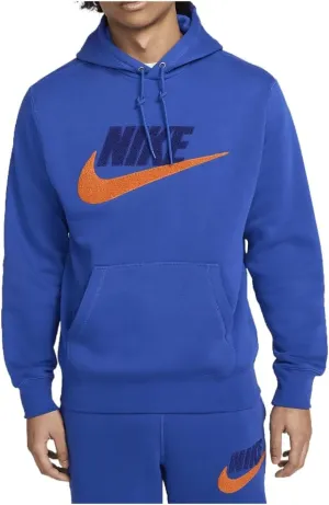 Nike Club Fleece Men's Pullover Hoodie (FN3104-480, Game Royal/Game Royal/Safety Orange) Size X-Large