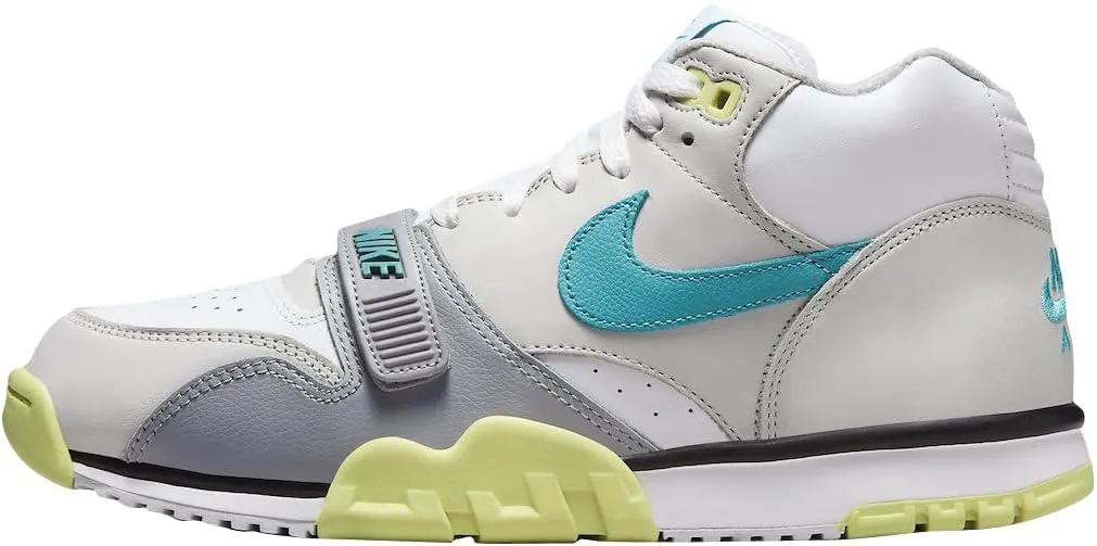 Nike Men's Air Trainer 1 "Citron Wht/Teal Nebula-Neutral Grey (FQ8828 100) - 11