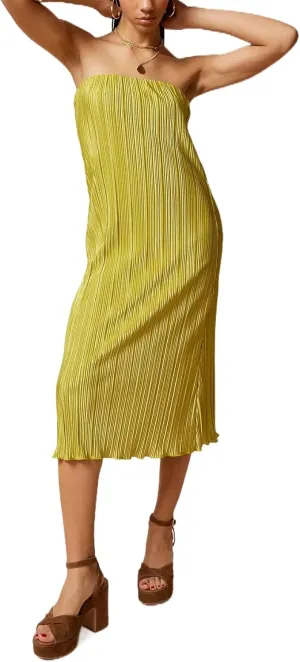 NUFIWI Women Y2k Pleated Maxi Dress Off Shoulder Backless Cutout Long Dress Plisse Strapless Bodycon Party Evening Dress