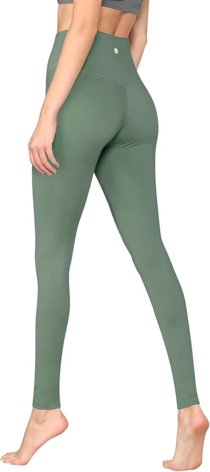 Peached Seamless Front & Side High Waisted Leggings with Inner Pocket Full-Length Yoga Pants