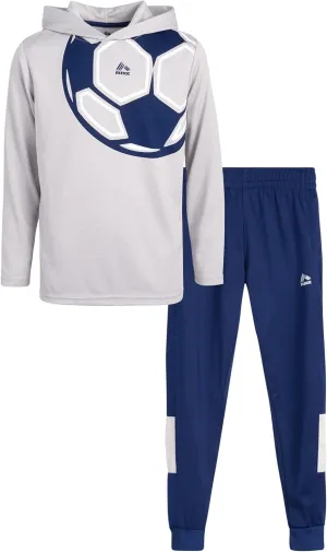 RBX Boys' Jogger Set - 2-Piece Thermal Sports Hoodie and Tricot Joggers (Size: 8-12)