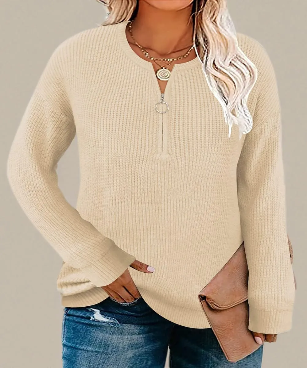 RITERA Plus Size Sweaters for Women Winter Long Sleeve Pullover Sweater Crew Neck Oversized Tops XL-5XL