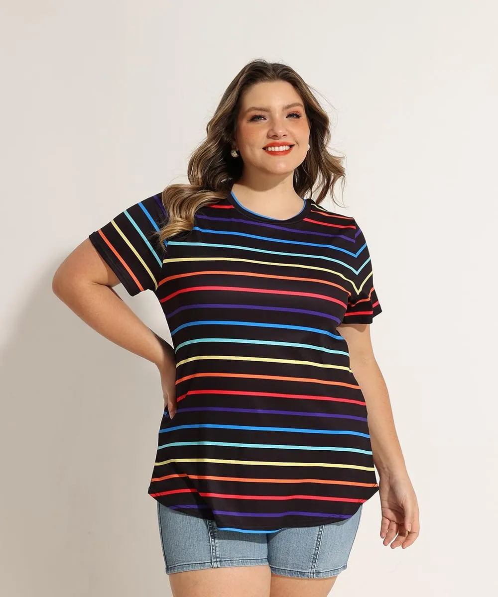 RITERA Plus Size Tops for Women Blouse Button Summer Crewneck Short Sleeve Fashion Casual T-Shirts Pullover XL-5XL