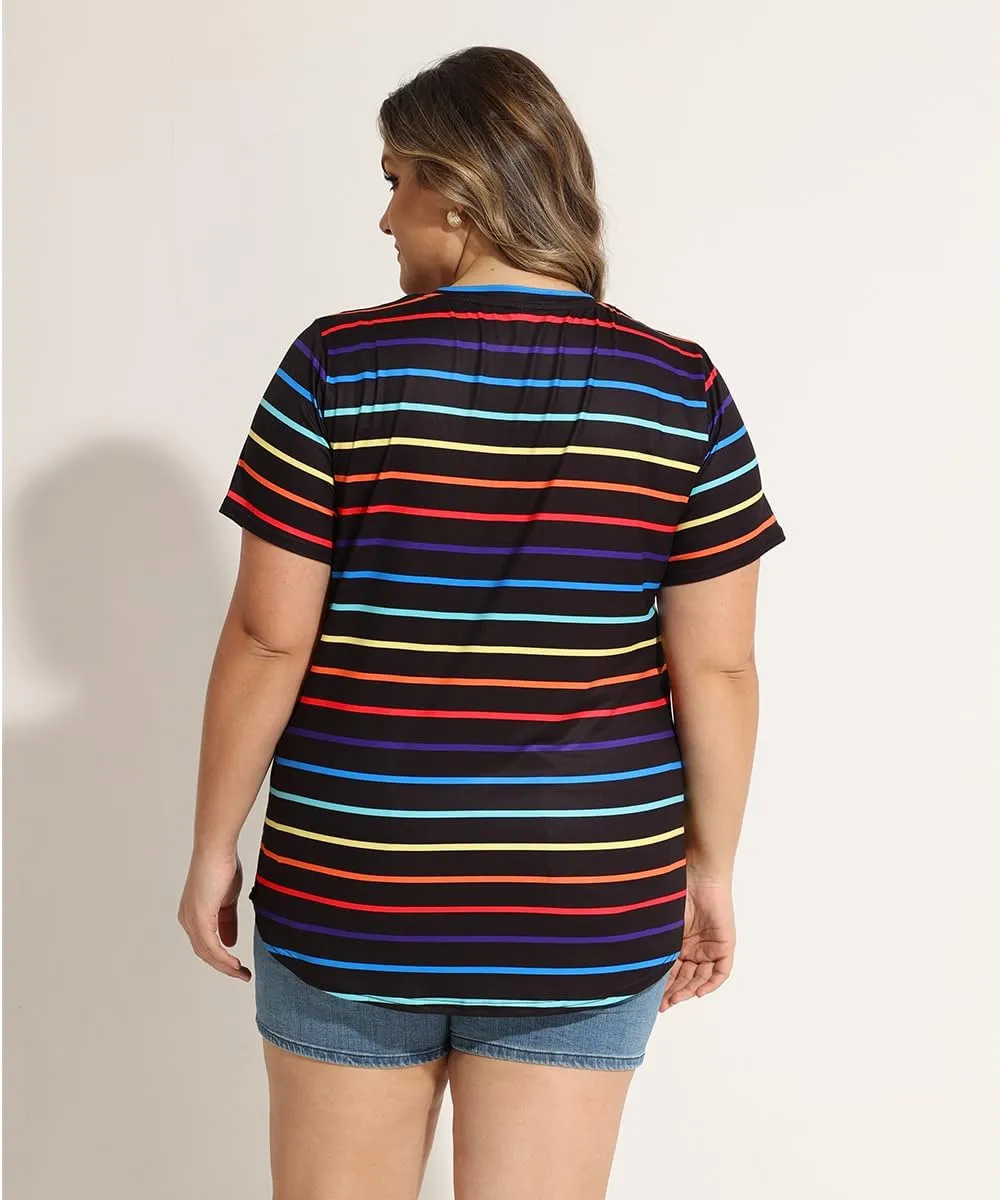 RITERA Plus Size Tops for Women Blouse Button Summer Crewneck Short Sleeve Fashion Casual T-Shirts Pullover XL-5XL