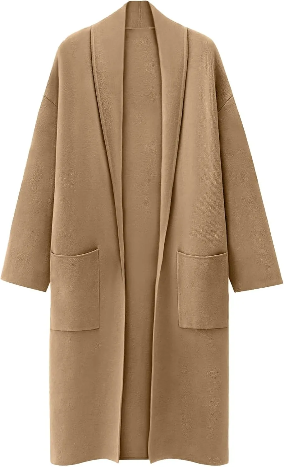 SHAOBGE Cardigan for Women Women's Autumn and Winter Solid Color Fashionable Thin Lapel Long Woolen Fall Outfits