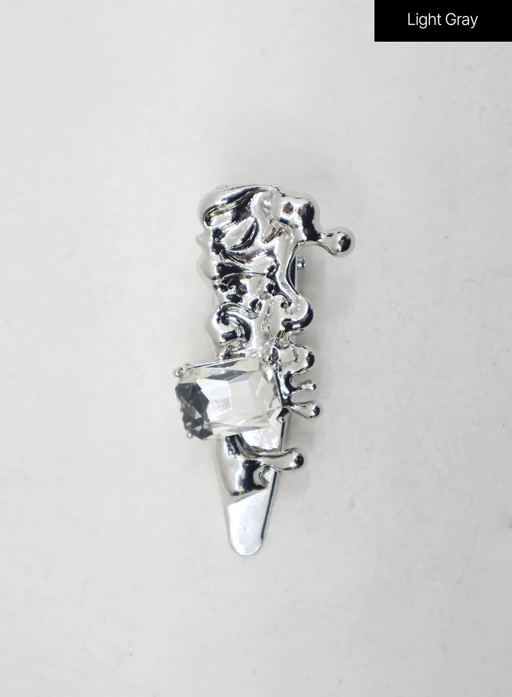 Silver Color Drop Shape Hair Clip BD19