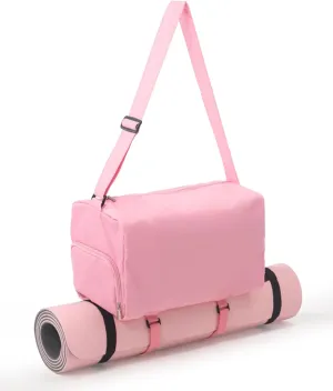 Small Gym Bag with Yoga Mat Holder,with Shoe Compartment,Water Resistant Overnight Weekender Carry-On Duffel Bag