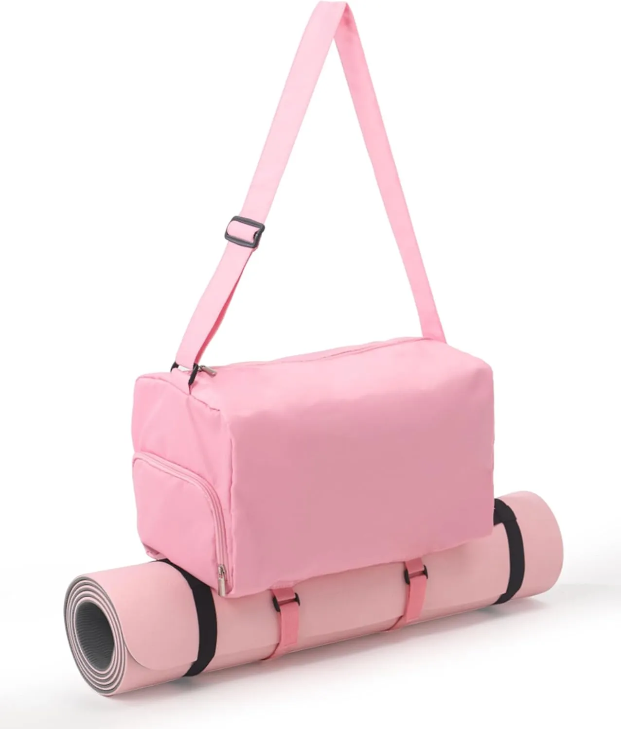 Small Gym Bag with Yoga Mat Holder,with Shoe Compartment,Water Resistant Overnight Weekender Carry-On Duffel Bag
