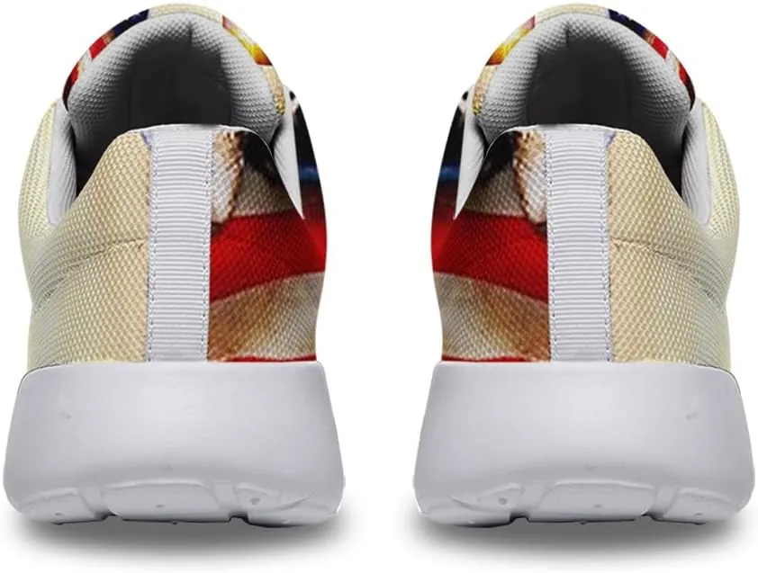 Sonzj-II Christian Jesus Shoes, Lace Up Walking Sneakers, Cross Running Shoes Mesh Breathable Sports Trainers