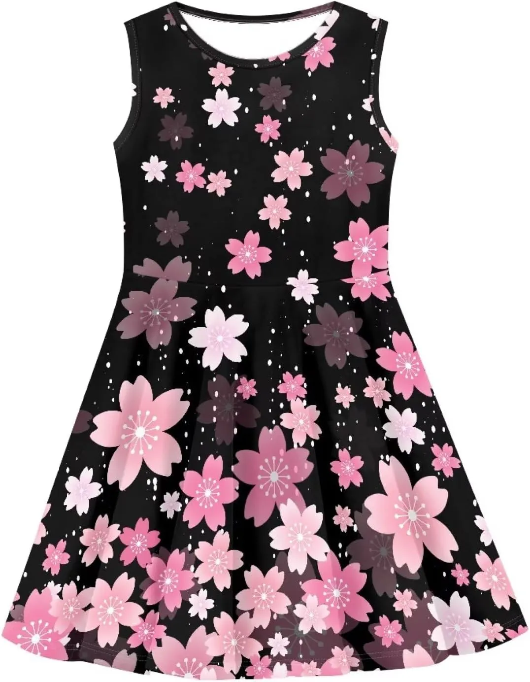 Summer Dresses Girls Elegant Sweet Midi Spring Sundresses Party Dresses Sleeveless Suitable 3-16 Years Old