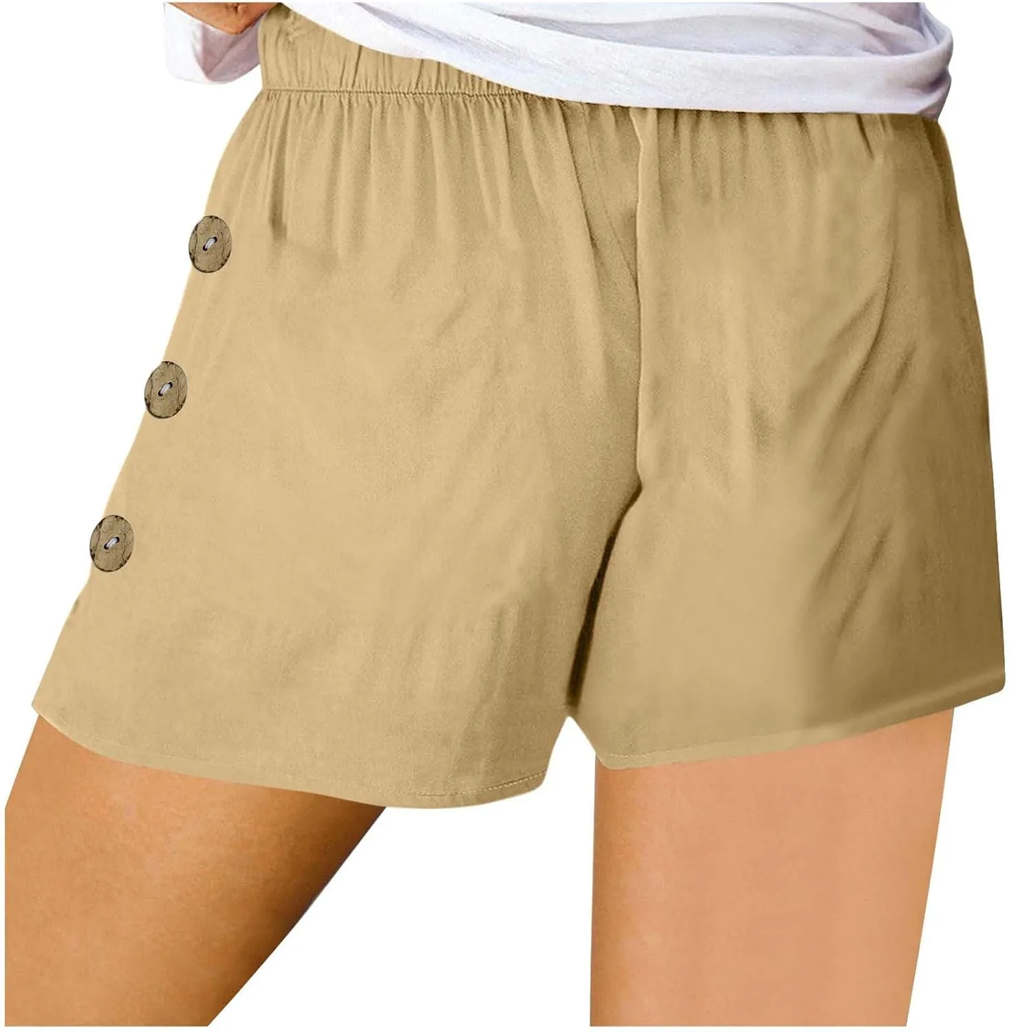 Summer Shorts for Women High Waisted Drawstring Lounge Short Pants with Pockets Casual Beach Vacation Clothes