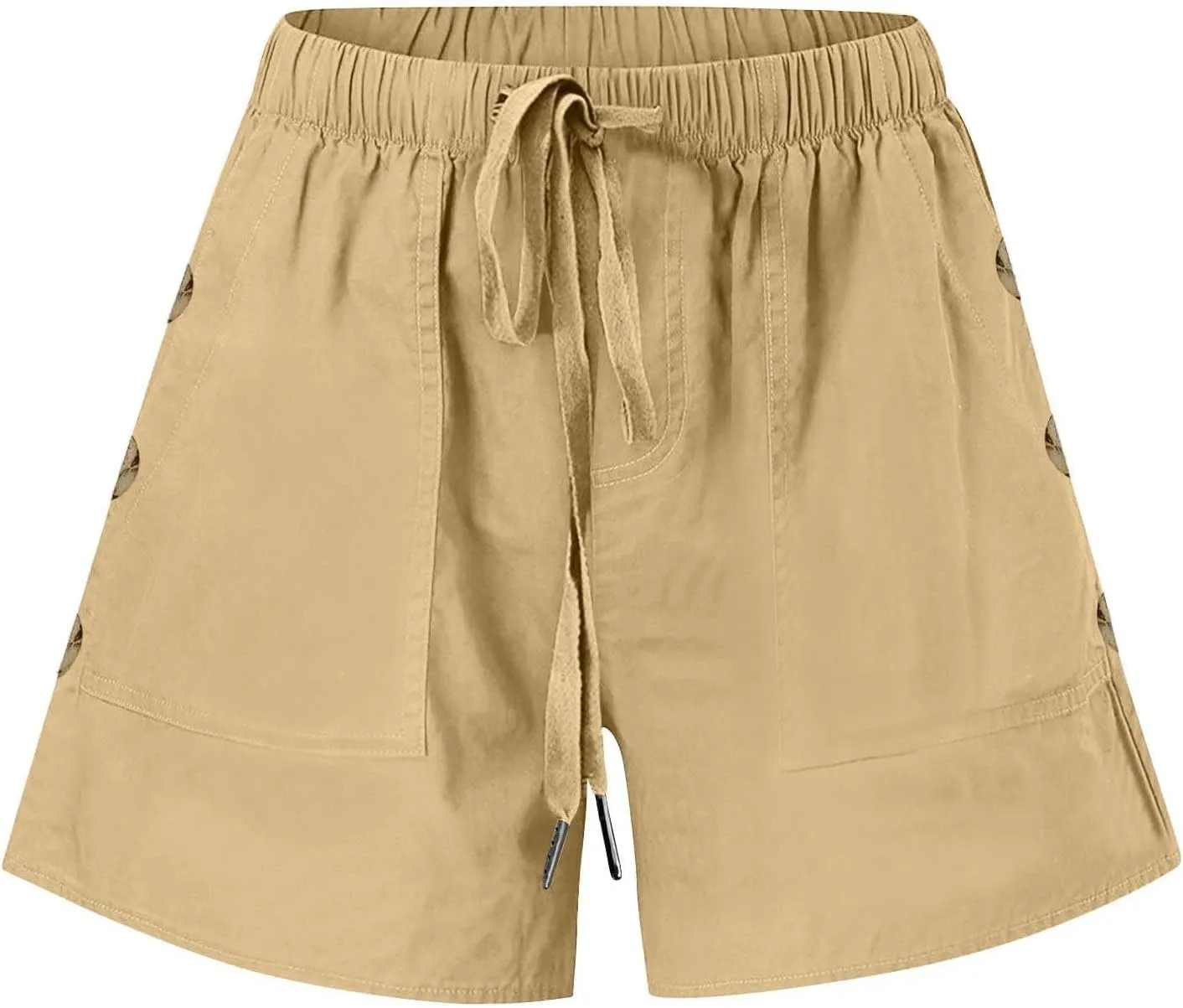 Summer Shorts for Women High Waisted Drawstring Lounge Short Pants with Pockets Casual Beach Vacation Clothes