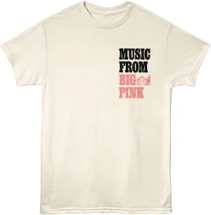 The Band T Shirt Big Pink Natural Front & Back Print Adult Folk Rock Music Vintage Style Graphic Tees