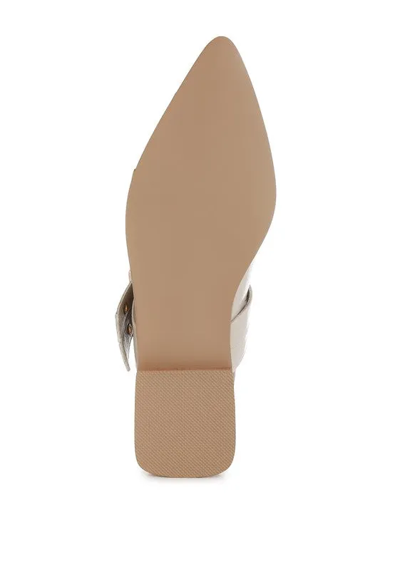 The Rag Company Betula Eyelets & Buckle Detail Flats