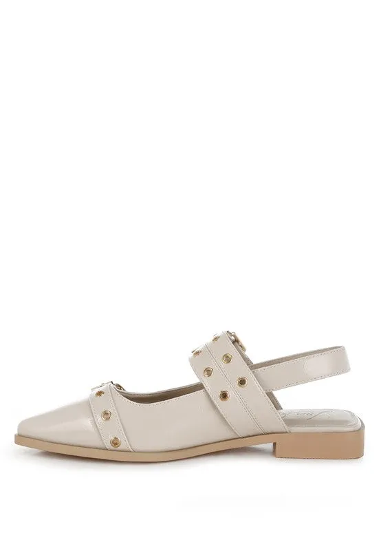 The Rag Company Betula Eyelets & Buckle Detail Flats