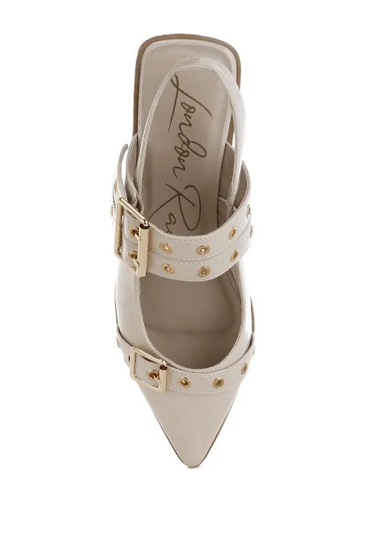 The Rag Company Betula Eyelets & Buckle Detail Flats