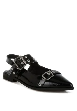 The Rag Company Betula Eyelets & Buckle Detail Flats