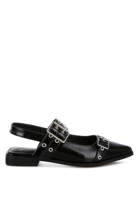The Rag Company Betula Eyelets & Buckle Detail Flats