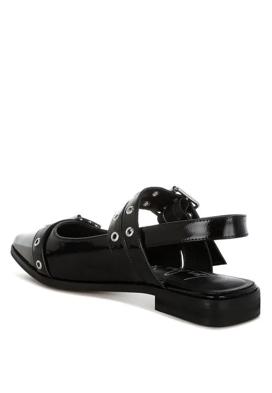 The Rag Company Betula Eyelets & Buckle Detail Flats