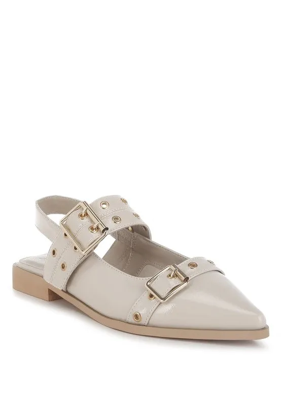 The Rag Company Betula Eyelets & Buckle Detail Flats