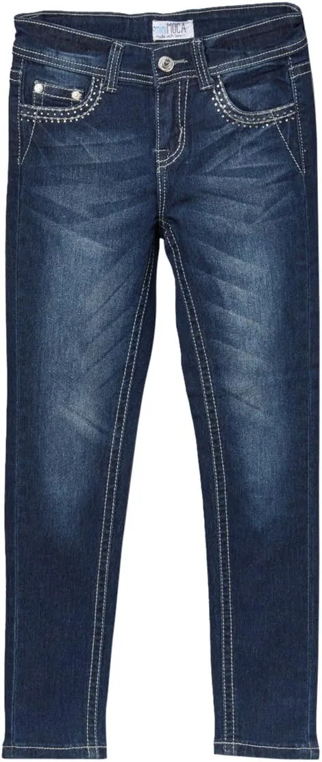 ToBeInStyle Girls Denim Easy Styling Classic Timeless Everyday Jeans Zip-Up Closure