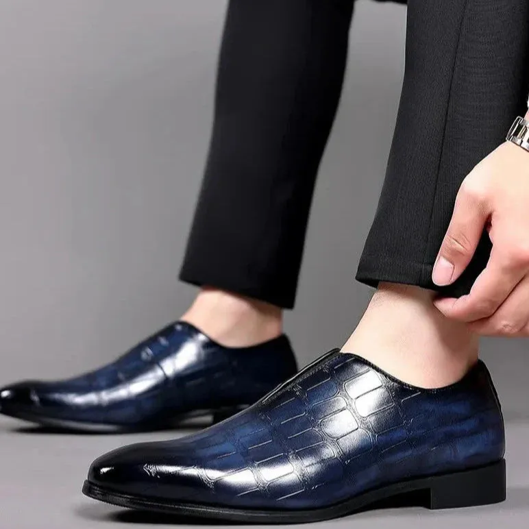 Vera | Croc-Embossed Leather Loafers