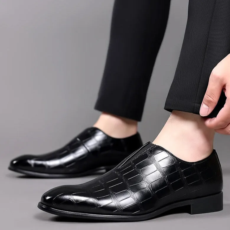 Vera | Croc-Embossed Leather Loafers