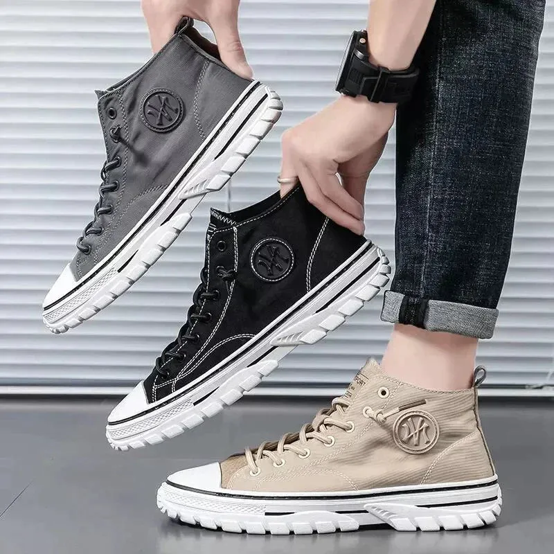 Vera | Men's High-Top Canvas Sneakers
