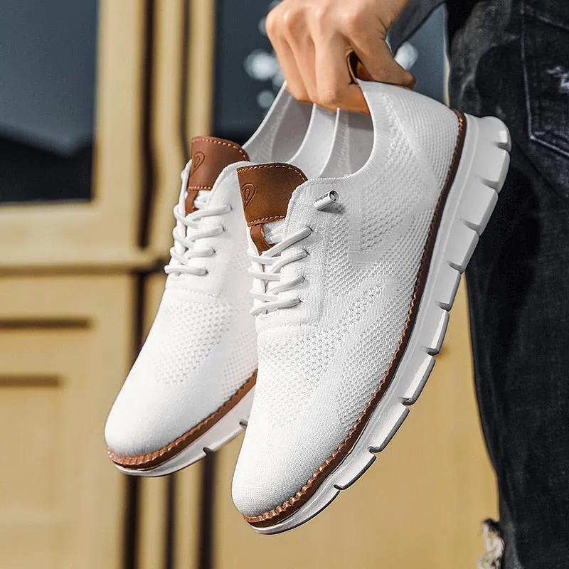 Vera | Men's White Flyknit Running