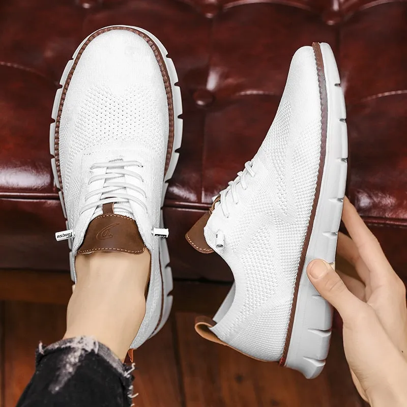 Vera | Men's White Flyknit Running