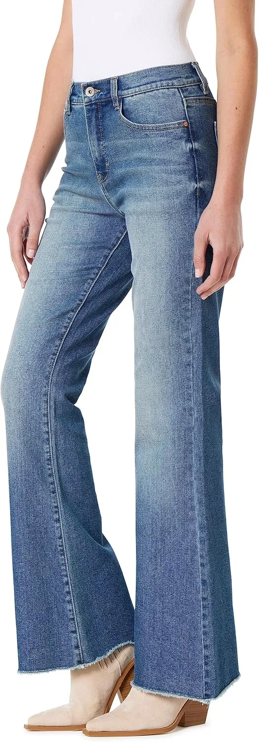WallFlower Women's Fearless Curvy Super Flare High Rise Insta Vintage Juniors Jeans