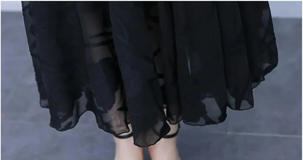 Women Chiffon Long Dress Korean Casual Party Prom Midi Dress Summer Bodycon Evening Vestidos
