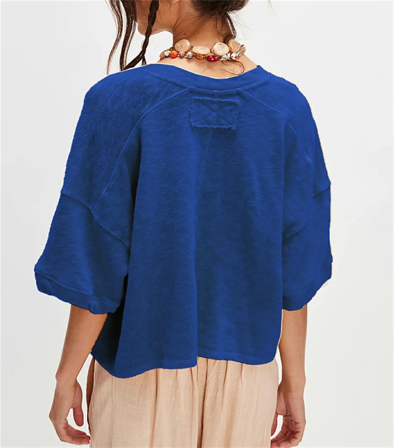 Women Cropped Cardigan T-Shirt Y2k Girls Casual Shirt Short Sleeve Button Down Open Front Loose Tee Crop Tops