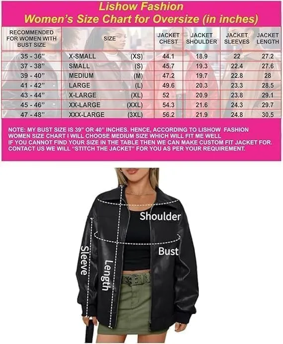 Womens 90'S Vintage Vibes & Modern Twist: Genune Leather Stylish Oversized Biker Style Fashion Moto Jackets