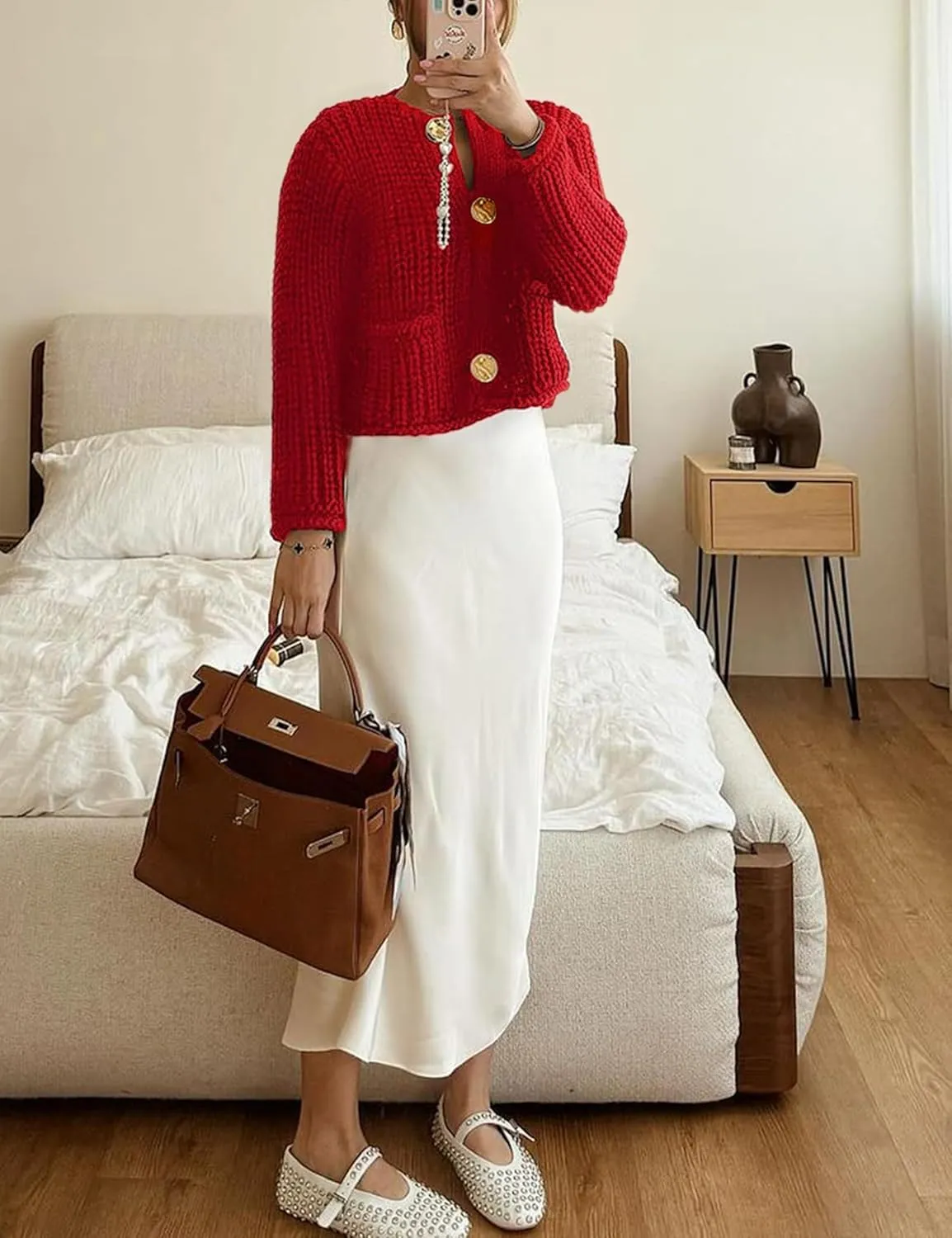 Womens Chunky Knit Cardigan Sweaters Long Sleeve Open Front Button Kitted Fall Jackets Coats