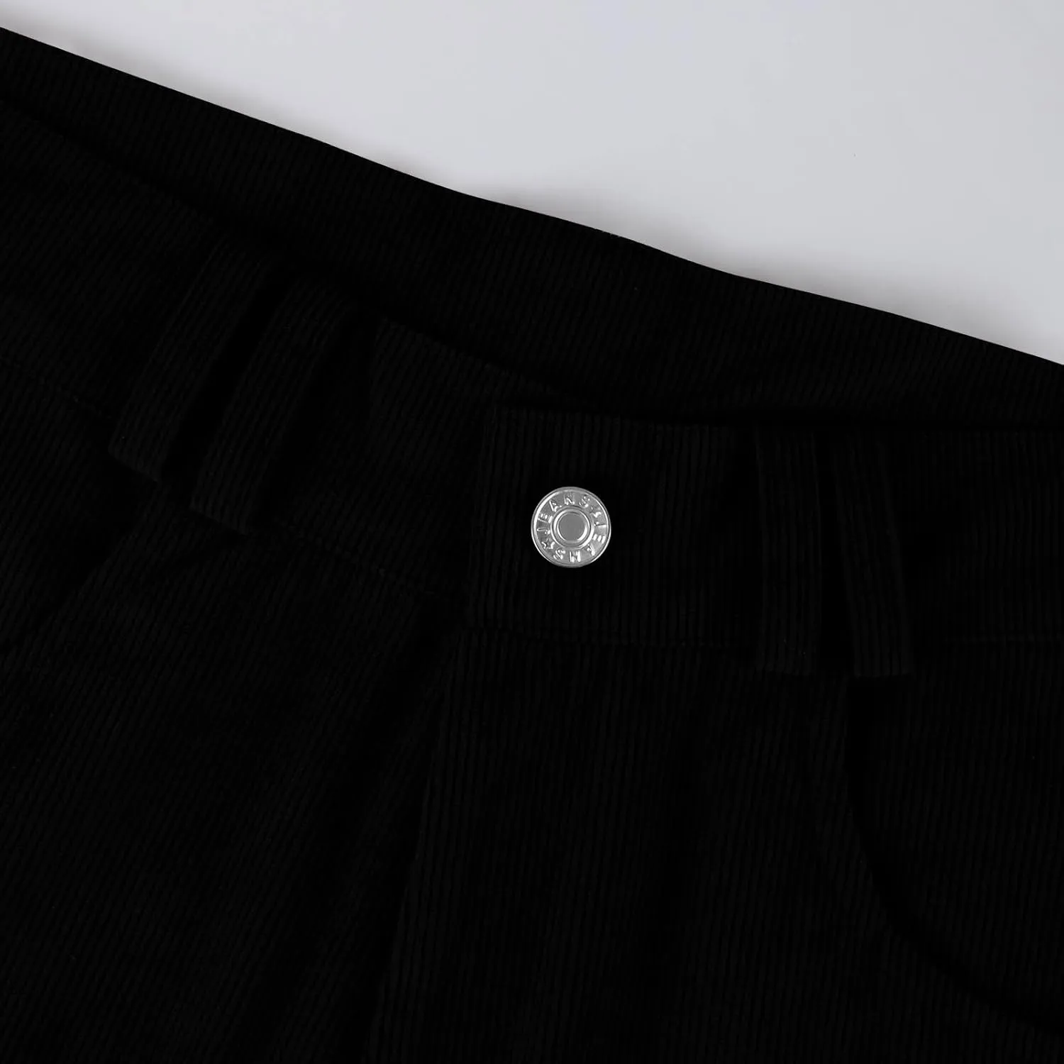 Womens Corduroy Pants Loose Mid Rise Pant Spring Fall Casual Straight Comfy Trousers with Pockets