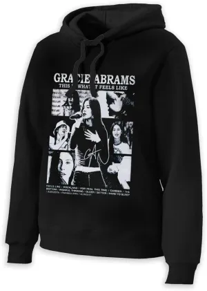 Women's Hoodies Gracie Musics Abrams Long Sleeve Hooded Pullover Lightweight Comfy Fleece Sweatshirts No Pockets