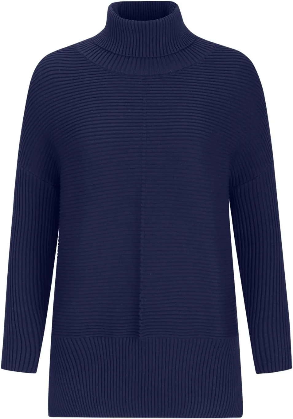 Women's Oversized Turtleneck Long Sleeve Casual Pullover Knit Tunic Sweater Ribbed Knit Side Split Sweaters Tops