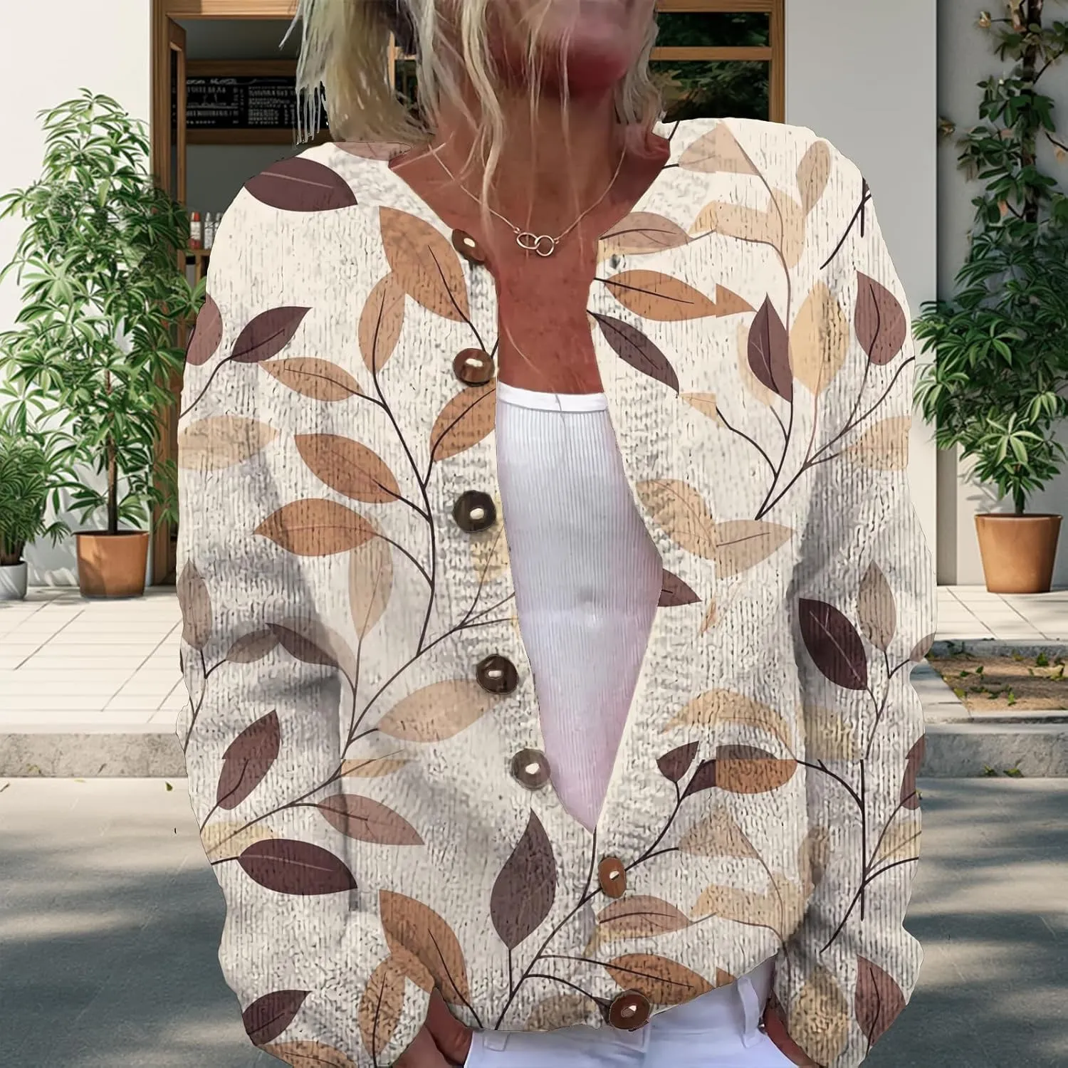 Womens Plus Size Cardigan Sweater Chunky Button Lightweight Casual Long Sleeve Winter Fall Sweater Tops