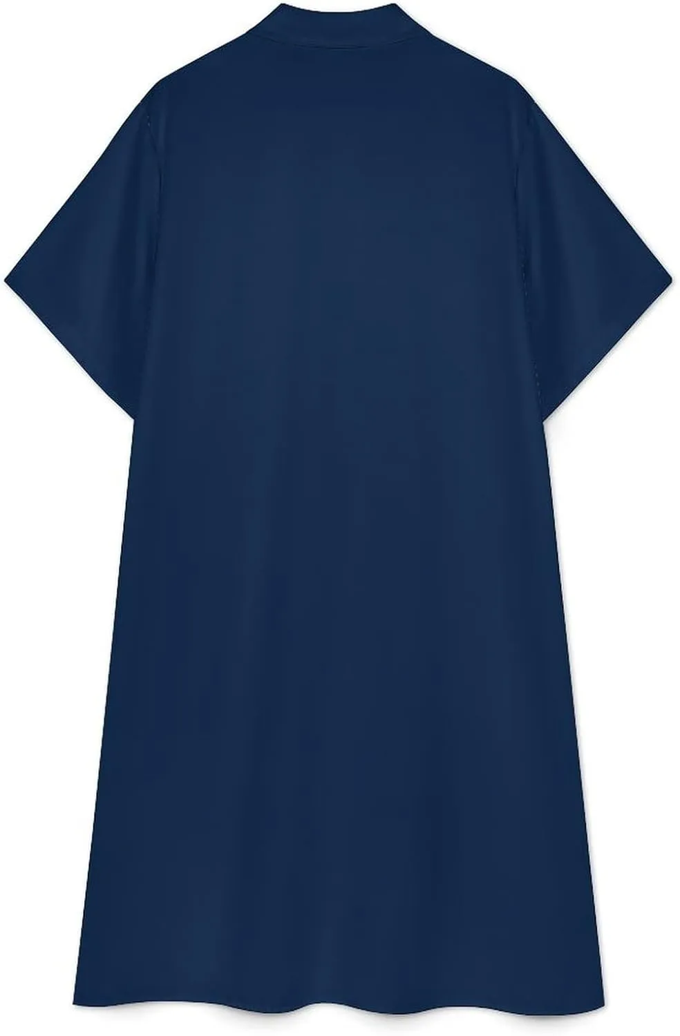 Women's Short Sleeve Collared Simple Button Down Shirt Dress 2025 Summer Ukraine Flag Long Dresses